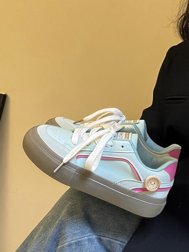 

Весенние новые немецкие кроссовки для тренировок, нишевая студенческая обувь для вечеринок, новая универсальная повседневная обувь, низкие спортивные туфли, белые туфли, модная обувь 35 зелёный