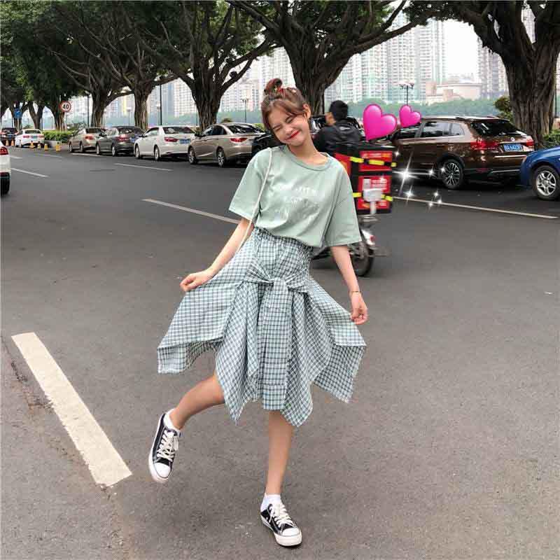 T-shirt Skirt Suits Women Summer 