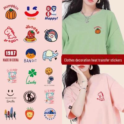 New Heat Transfer Stickers: Decorative Patterns for Couple's T-Shirts