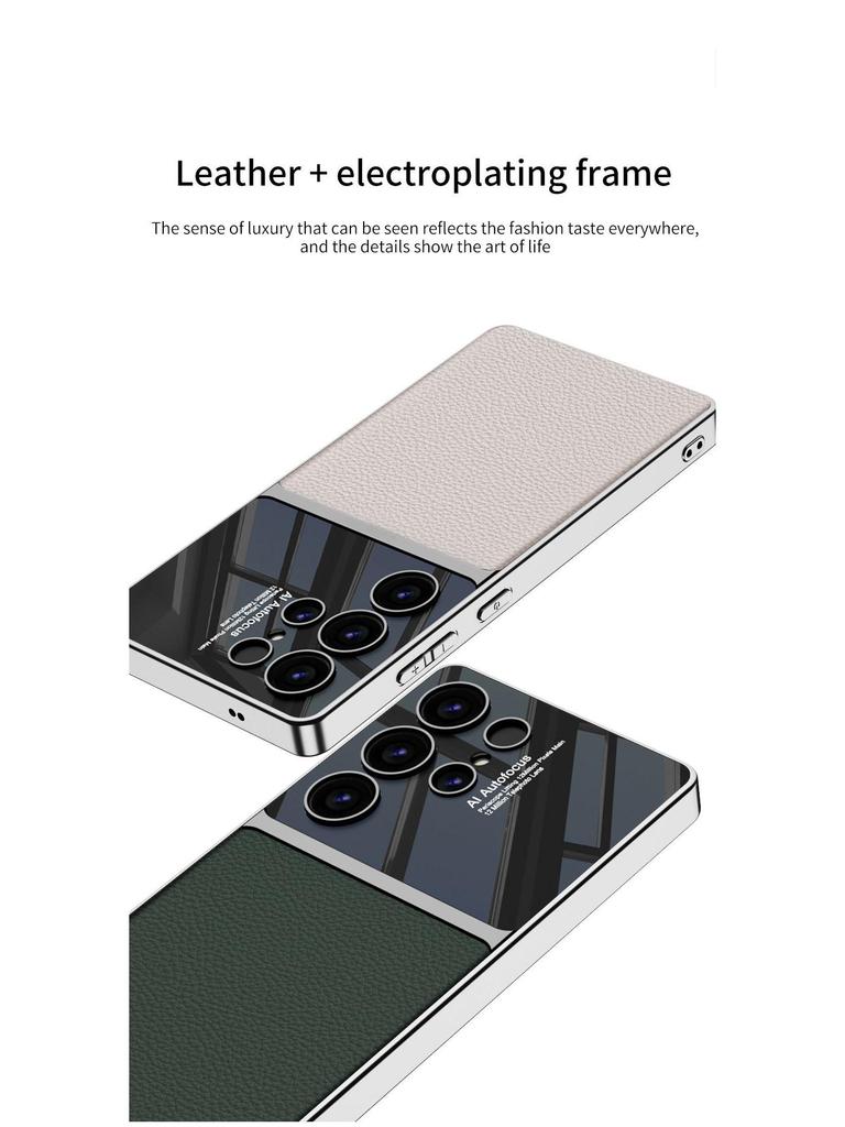 Samsung S25/S26 Ultra Electroplated Leather Gentleman PU Case