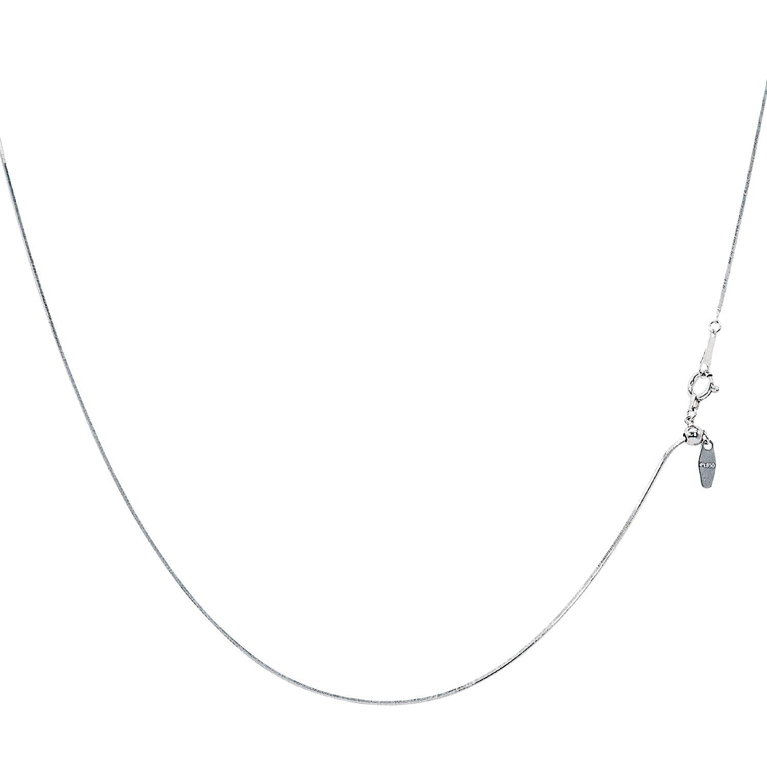 

Lara Christie Platinum Chain Necklace, Pt850, Snake, 0.7mm Wide, Approximately 3.4g, Adjustable Length, Up to 45cm, lc97-0023