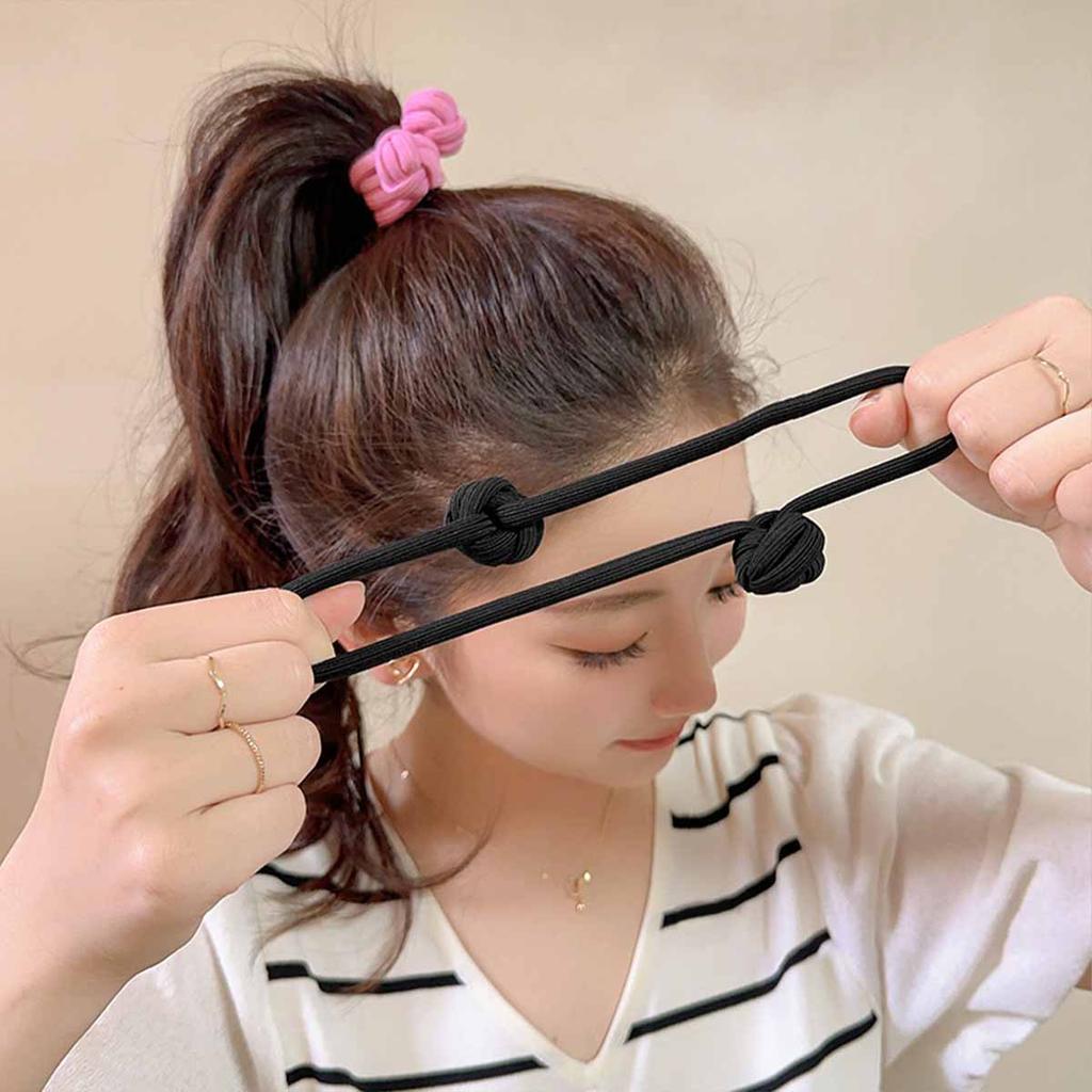 4pcs Simple High Stretch Double Strands Thickened and Durable Hair Tie Versatile Hair Ornament Hair Rope Hair Loop