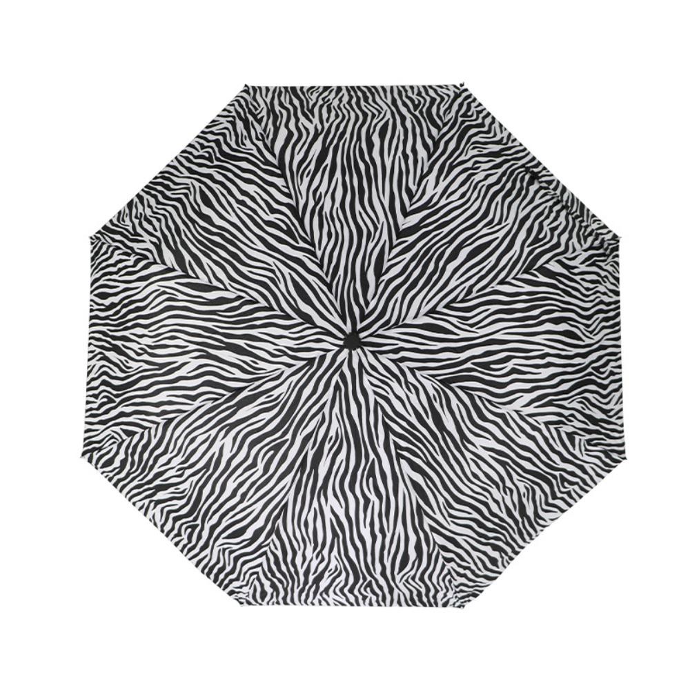

Simple Leopard Print Automatic Umbrella Vintage Portable Rain Umbrella Windproof Folding Umbrella Travel Iron&8K