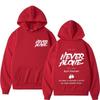 Unisex Hooded Sweatshirt With Front Pocket Print Loose Fit Long Sleeve Casual Winter Top