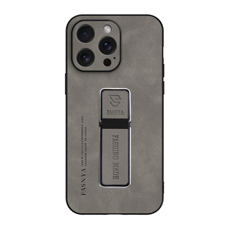 Matte Sheepskin Leather Stand Holder Case for iPhone 15 14 13 12 Pro Max XS MAX XR X 8 7 Plus /Samsung S24 S23 S22 S21 Ultra Plus FE A14 A54 A13 A53