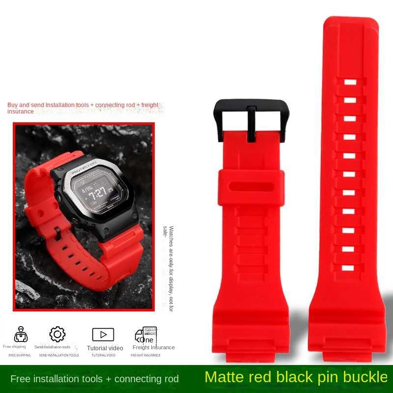 Přizpůsobeno pro Casio G-SHOCK Malý čtvercový model řady DW-H5600 40. výročí Pryskyřičné silikonové hodinky s pánským příslušenstvím