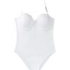 Dames Sexy Effen Kleur Eendelig Badpak Voor Strandvakantie Zwemmen