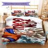 Biancheria da letto con motivo Son Goku, Set piumone Copripiumone Federa Regalo di compleanno per la casa (1 * copripiumino + 2 * federa, senza nucleo)