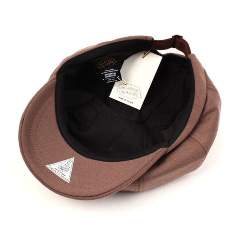 Universal Chemistry Wool Brown Belted Newsboy Cap