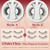 lace Magnetic Eyelashes with Applicator 2 Pairs Magnetic Eyelashes No Glue Needed Reusable Magnet Lashes Natural Look Easy to Wear