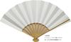 Kyoto-style Folding Fan, Thin-ribbed White Fan, Made In Japan, for Formal Occasions Such As Weddings and Celebrations. Men's Fan, Made In Kyoto, with