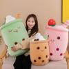 24cm Kawaii Boba Frucht Bubble Tea Cartoon Panda Plüschtier Stofftiere Niedliches Essen Milchtee Weiche Spielzeuge Zimmerdeko Kissen Geschenke