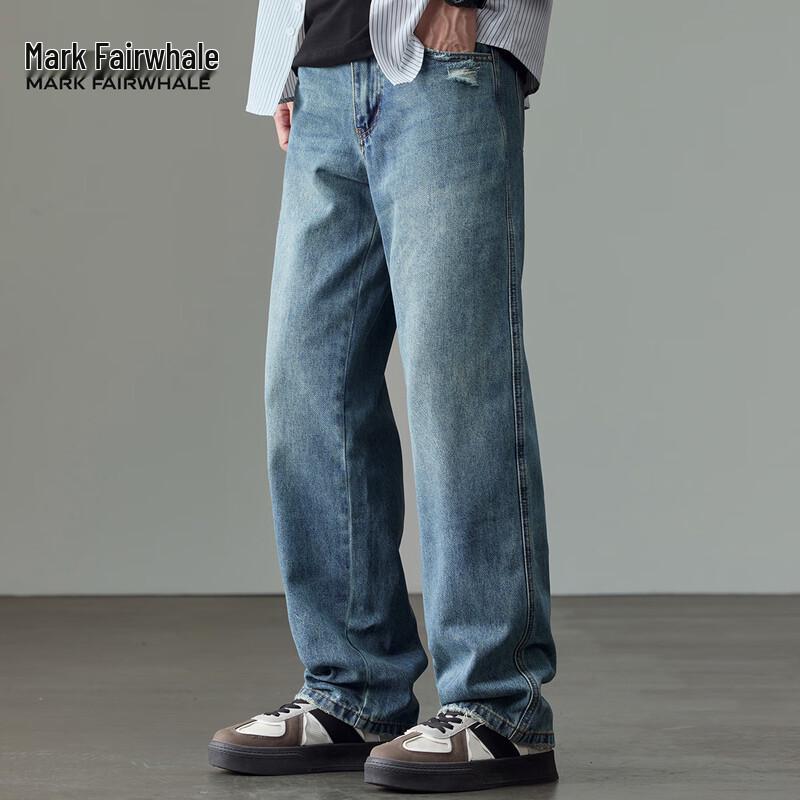 Mark Fairwhale Men's Retro Loose Straight Leg Jeans