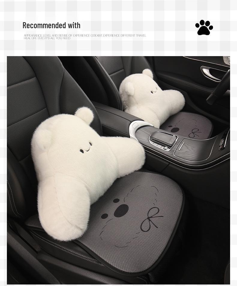 West Highland White Terrier Puppy Car Seat Cushion for MG Models (MG4, MG5, MG6, MG7, ES5) – Cute Cartoon Design for All Seasons.