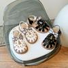Girls Sandals Hollowed-out Non-slip Kids Beach Shoes Sweet Bows Embroidered 2025 New Girls Princess Shoes for Summer Soft Sole