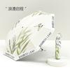 New three-fold durable folding umbrella digital flower pattern high value sunscreen hand open umbrella can be brushed