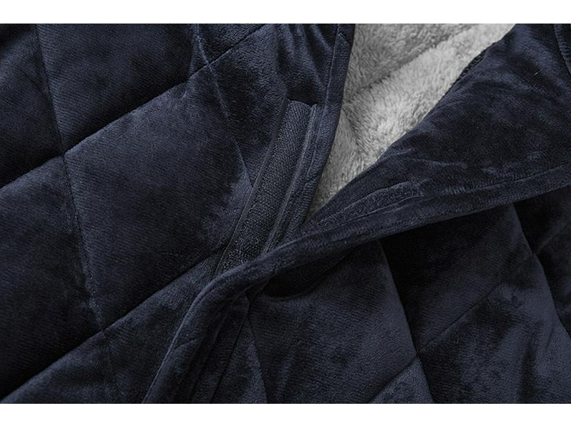 Crystal Velvet Winter Cotton Home Wear Set: Thick Padded Suit for Detention Center Guard