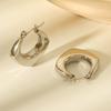 Trendy style stainless steel earrings for women, fashionable versatile non-fading titanium steel vacuum plating