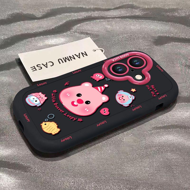 Pink Cute Cartoon Ruby for IPhone16promax for Apple 15plus Silicone Anti-fall 14/13/11