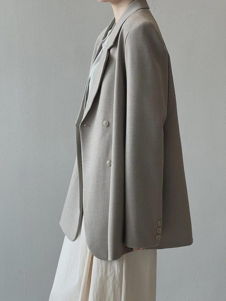 Yanshuang Women's High-End Spring Suit Jacket with Irregular Back Slit