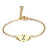 Mote armbånd kvinner engelske bokstaver rund sjarm titan stål kjede armbånd armbånd smykker