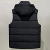 Zimní pánská teplá vesta s kapucí nadměrné velikosti ležérní bez rukávů parky pánská móda silné bundy