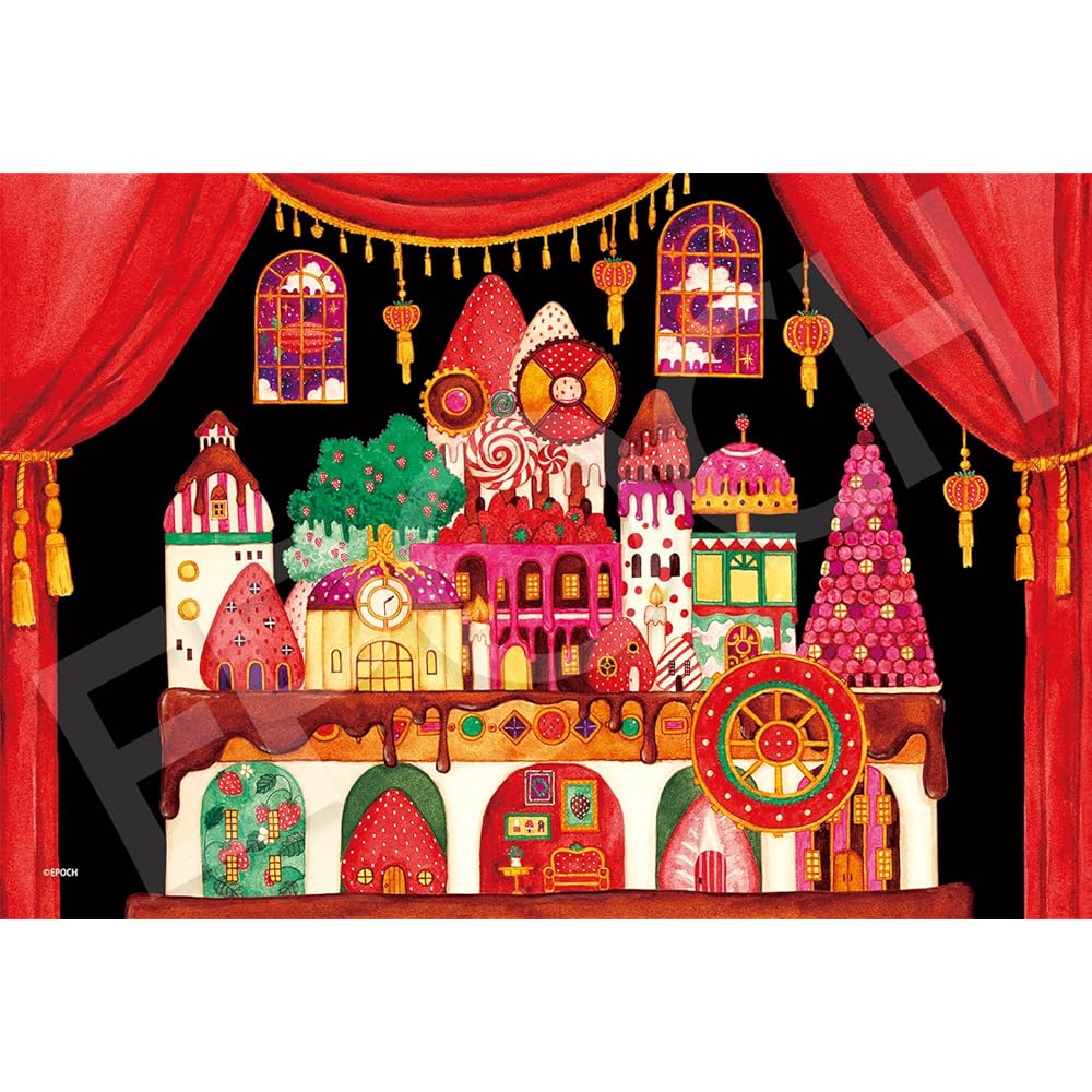 EPOCH Strawberry Noir Castle 300-Piece Jigsaw Puzzle 26x38cm with Glue and Score Ticket