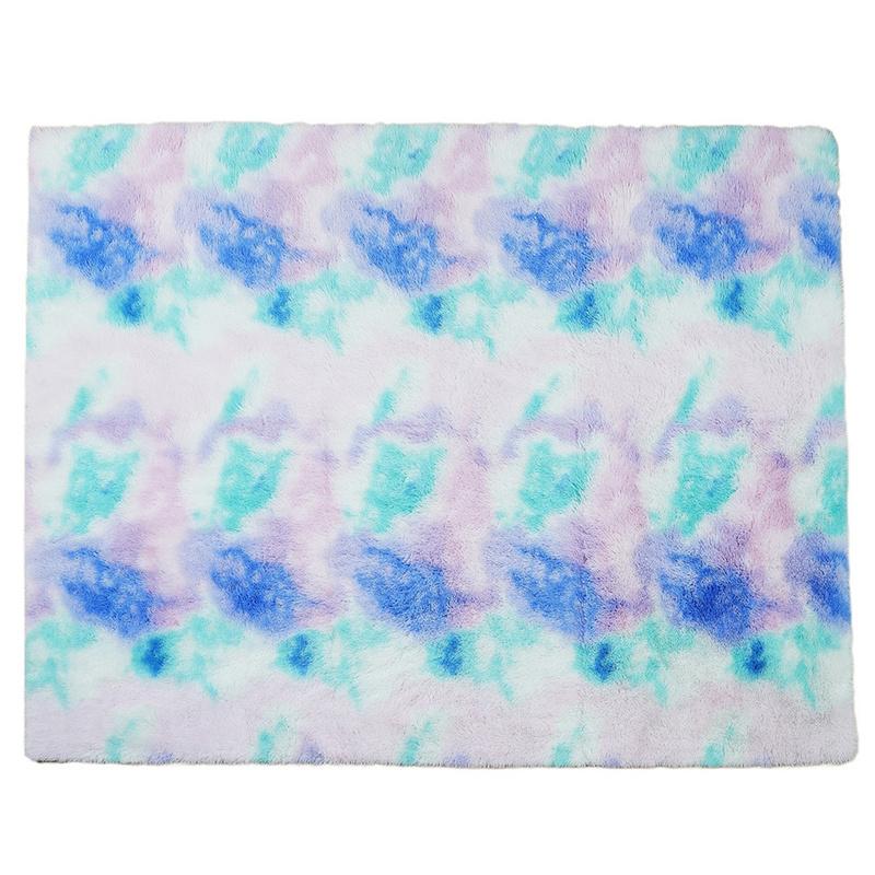Soft Area Rugs Bedroom Carpet Fluffy Non-slip Tie-Dyed Fuzzy Shag Plush Soft Shaggy Bedside Rug Living Room Carpet