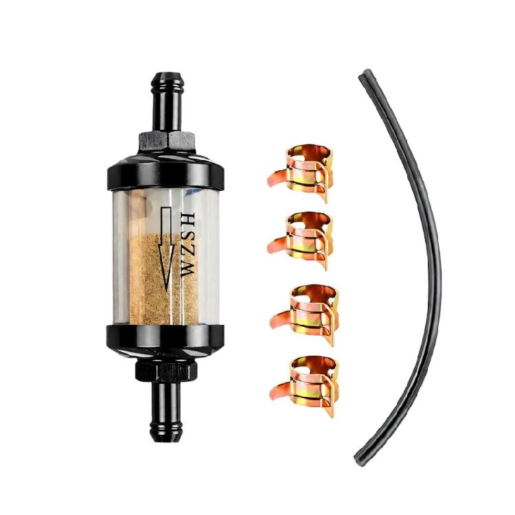 Inline Gas Line Filter and Hose Kit with Filtration Element for Recreational Vehicle Maintenance and Replacement Work