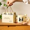 Graduation Gift for Teacher Souvenirs for Girls Ceramic Mug with Lid Panda Water Cup Practical Cup Men