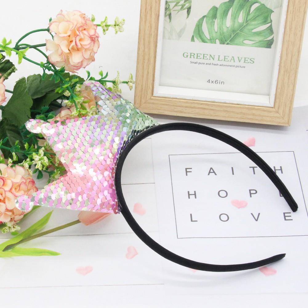 Crown Headband Sequins Hair Bands Women Girls Hair Accessories for Birthday Party Favors Hair Decoration Supplies