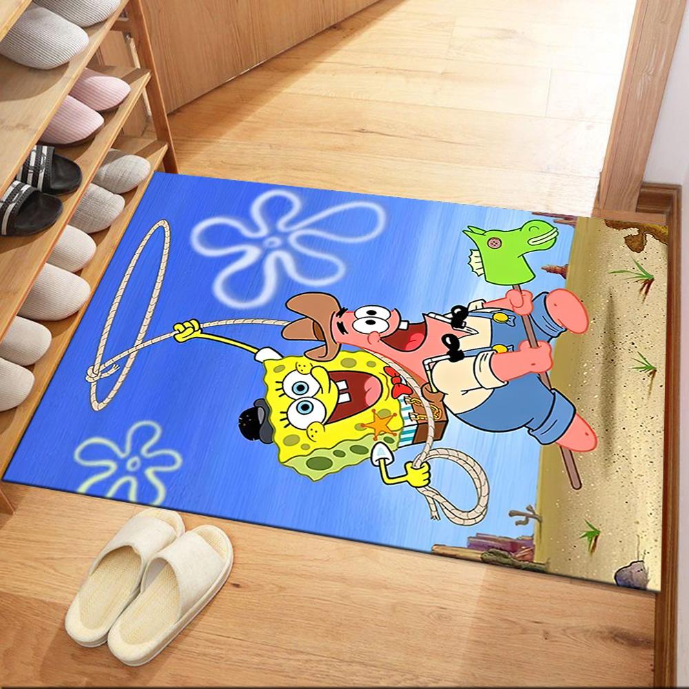 Spongebob And Friends Adventure Square Rugs Are a Great Choice for Living Rooms, Bedrooms, Home Décor, and As Gifts.