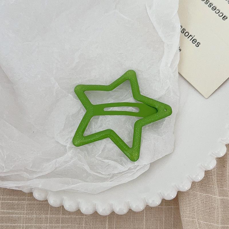 Colorful Y2K Star Hair Clip for Baby & Women - Decorative Side Bangs & BB Clip Hair Accessory