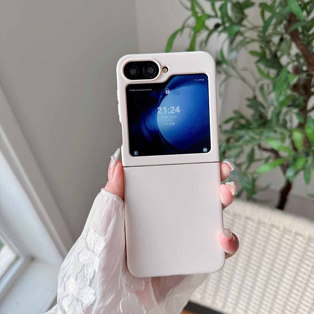 New Model Suitable for Samsung Z Flip7 Mobile Phone Case Ultra-thin PC Skin Feeling 3 4 5 6 Simple Folding Protective Case