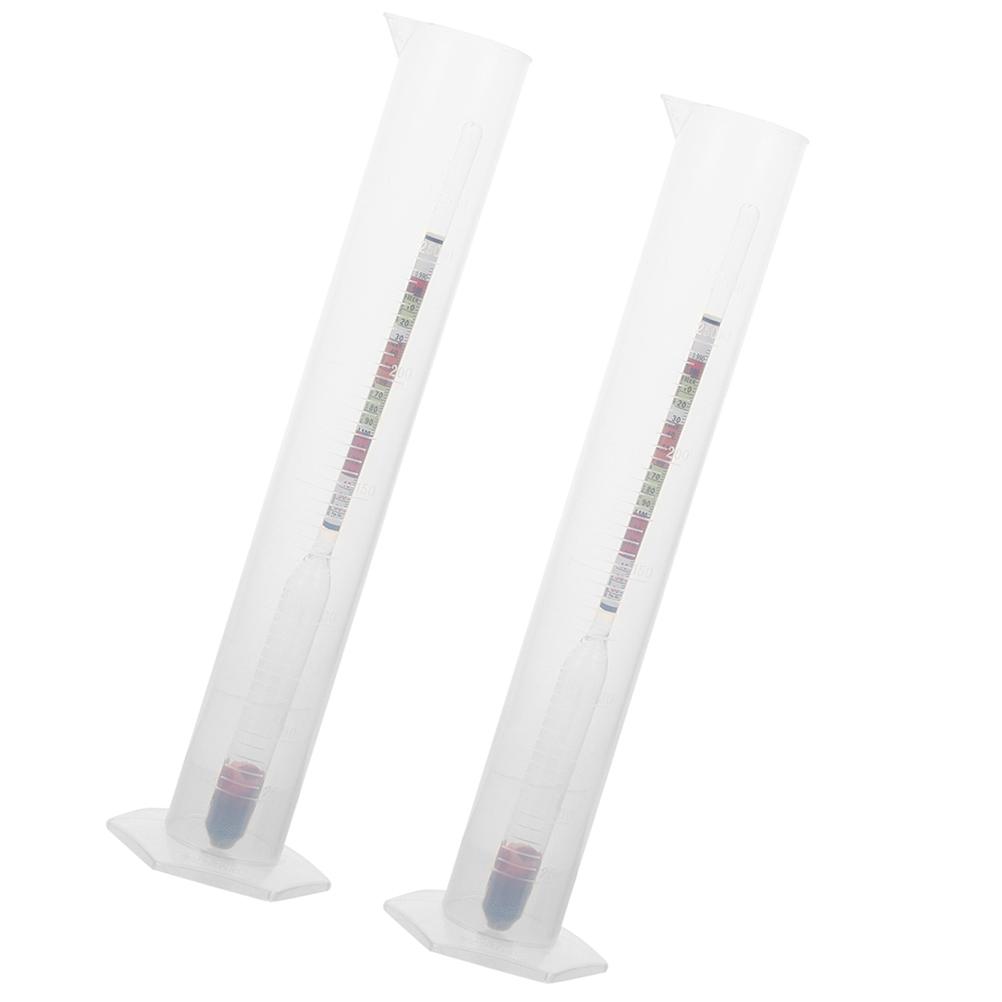 2 Sets Alcohol Meter Kit Making Beer Hydrometer for Triple Scale Home Brewing Tester Suite Fermentation Jar