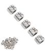 50Pcs Beard Beads Antique Silver Metal Finish Moderate Size Exquisite Dreadlocks Beads for Beard Hair Decorations
