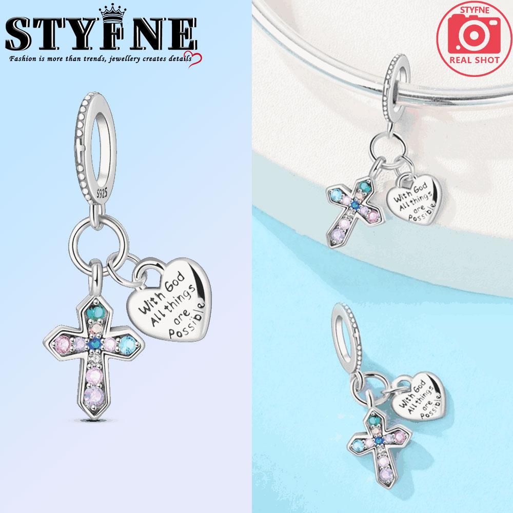 Copper Faith Cross Series Demon Eye Guardian Hand Charms Beads Pendant For Original Bracelet Woman Girl Jewelry