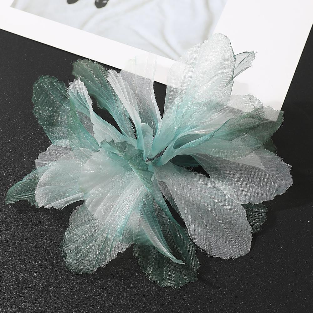 10Pcs 3D Flower Organza Lace Patches Applique For Bridal Wedding Dress Home Gradient Lace Trim Sewing Accessories Room Decora