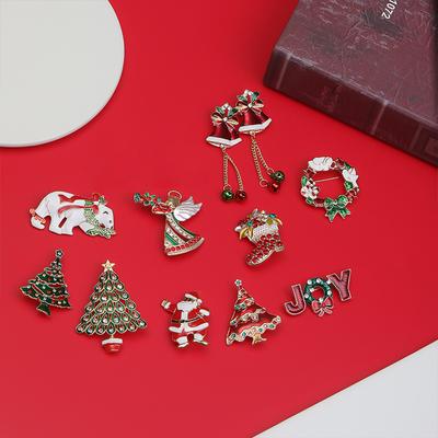 1PC Crăciun Iarnă Moda Bijuterii Cadou rafinat Accesorii pentru îmbrăcăminte Broșe pentru brad de Crăciun