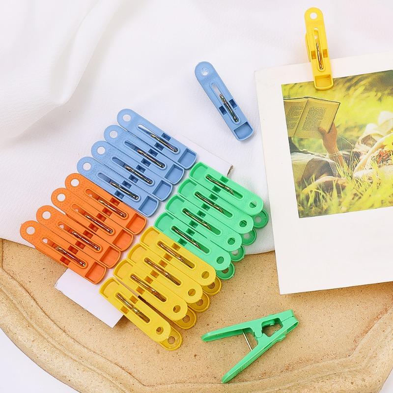 20/120Pcs Windproof Plastic Clip Multi Functional for Clothes, Socks Underwear Bed Sheets Anti Slip Fixation Home Clothespins