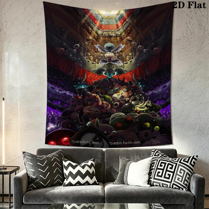 The Binding of Isaac Wall Tapestry Aesthetic Wall Hanging Printed Fabric Blanket Decorative Tapestries for Bedroom Living Room Home Decor