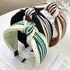 Wide Brim Knotted Headband French Style Striped Headband New Hair Hoop for Women