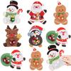12/24Pcs Christmas Candy Chocolate Holder Cards Packaging Bag Kids Gifts Xmas Tree Hanging Pendants Christmas Party Home Decor