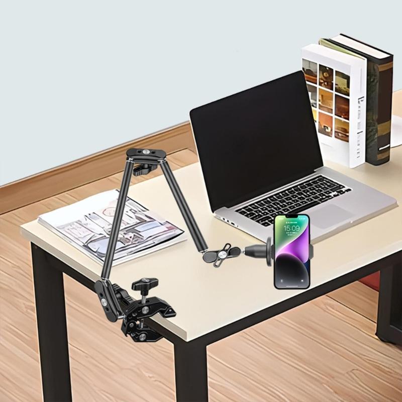 Aluminum Alloy Magics Arm Support Brackets with Secure Locking, Unshakable Stability with 1/4 3/8 Screw for Use