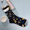 Bonne Maison: Retro-Ölgemälde-Socken für Damen, mittelhoch, luxuriös, französisch, bis zur Wade