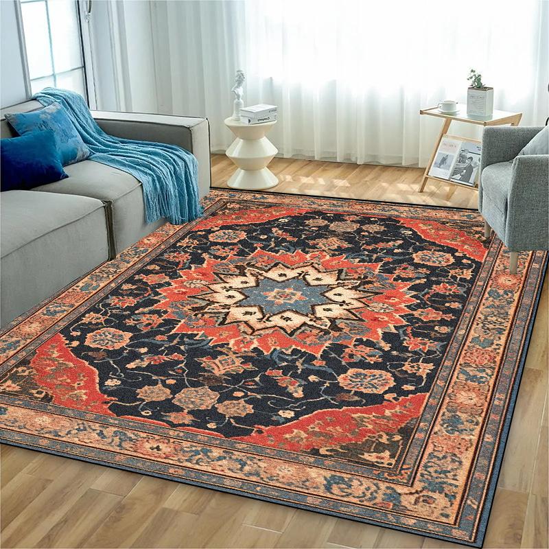 Vintage Persian Carpet for Living Room Decoration Luxury Rug Large Area Bedroom Lounge Rugs Non-slip Washable Kitchen Mat