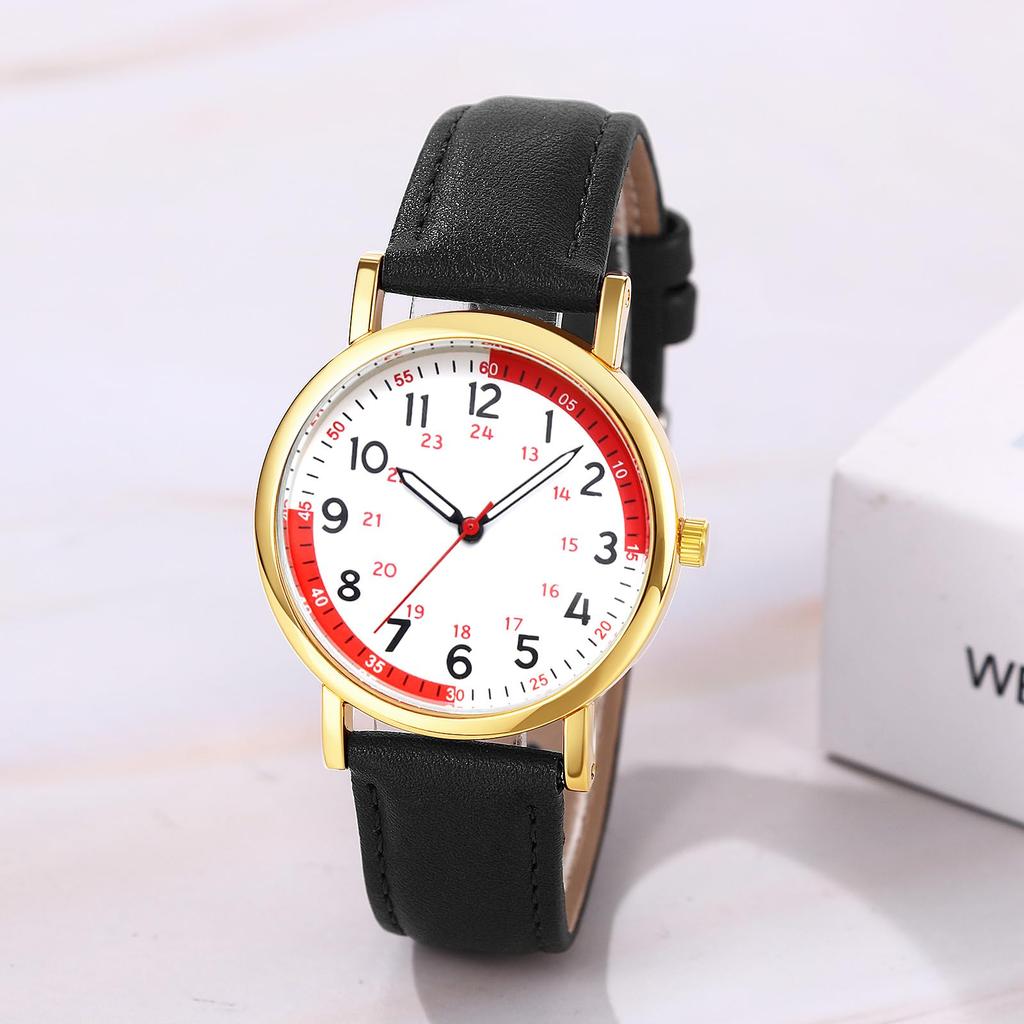 Waterproof Quartz Watch with Genuine Leather watch with an analog Arabic and a lovely A perfect gift for her on or any Women's Strap Business-grade