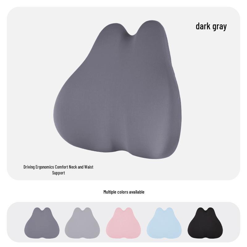 Memory Foam Lumbar and Neck Support Car Cushion Set