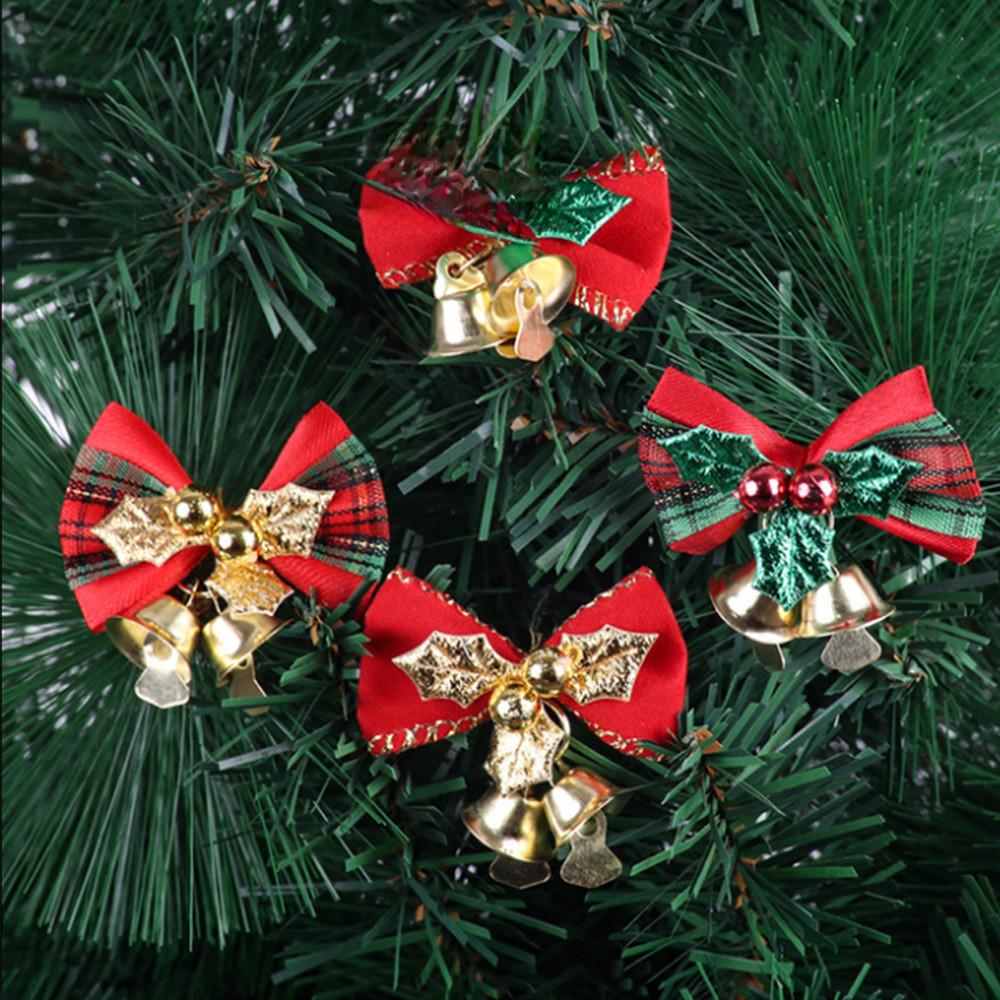 Beautiful Mini Christmas Bow Bells In Vibrant Colors Perfect For Festive Decorations