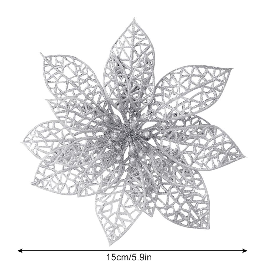 Christmas Tree Hanging Flower Xmas Decoration Hollow Flowers Holiday Ornaments